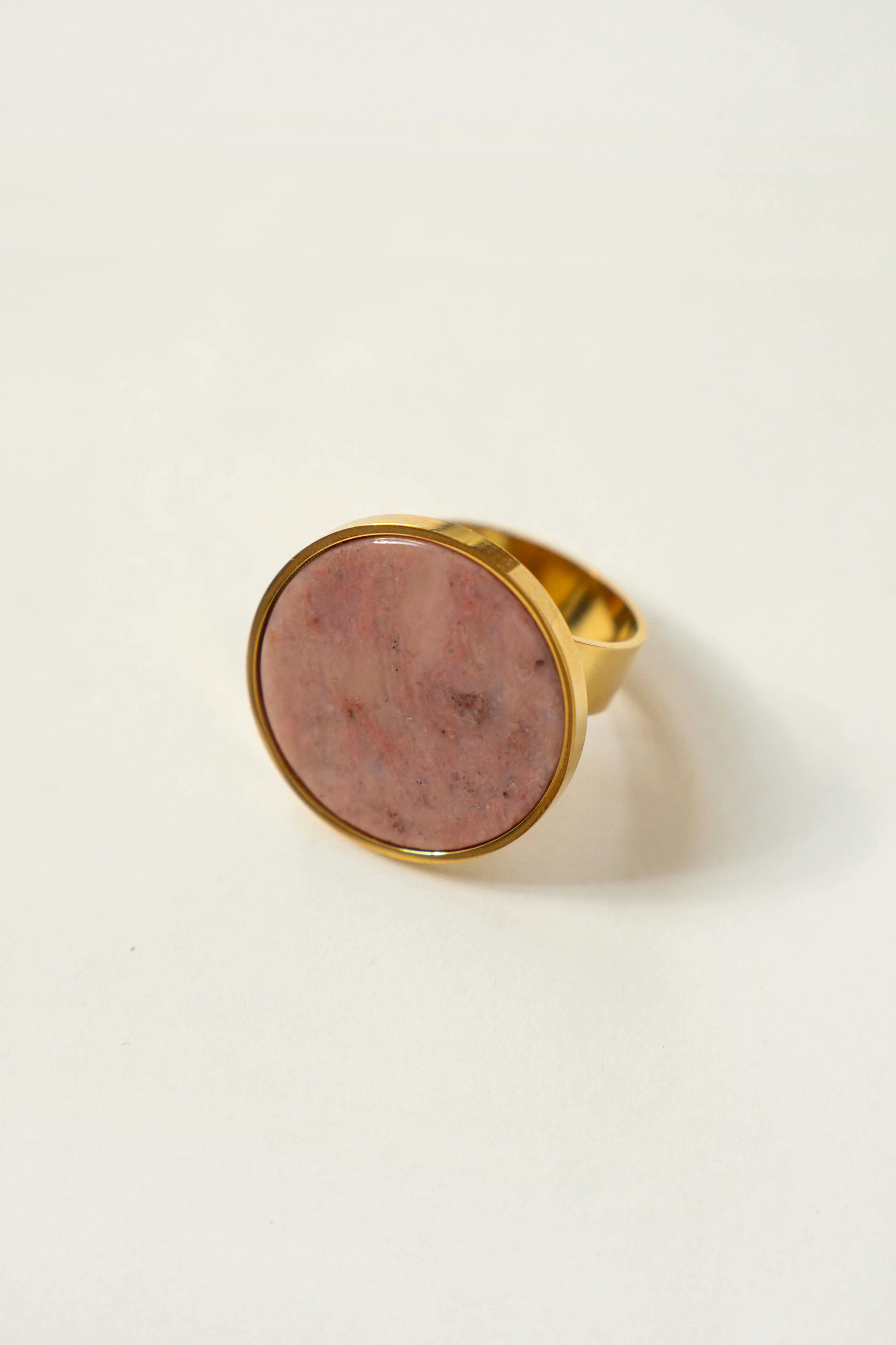 ANILLO MAXI CÍRCULO PIEDRA // ROSA - Image 3