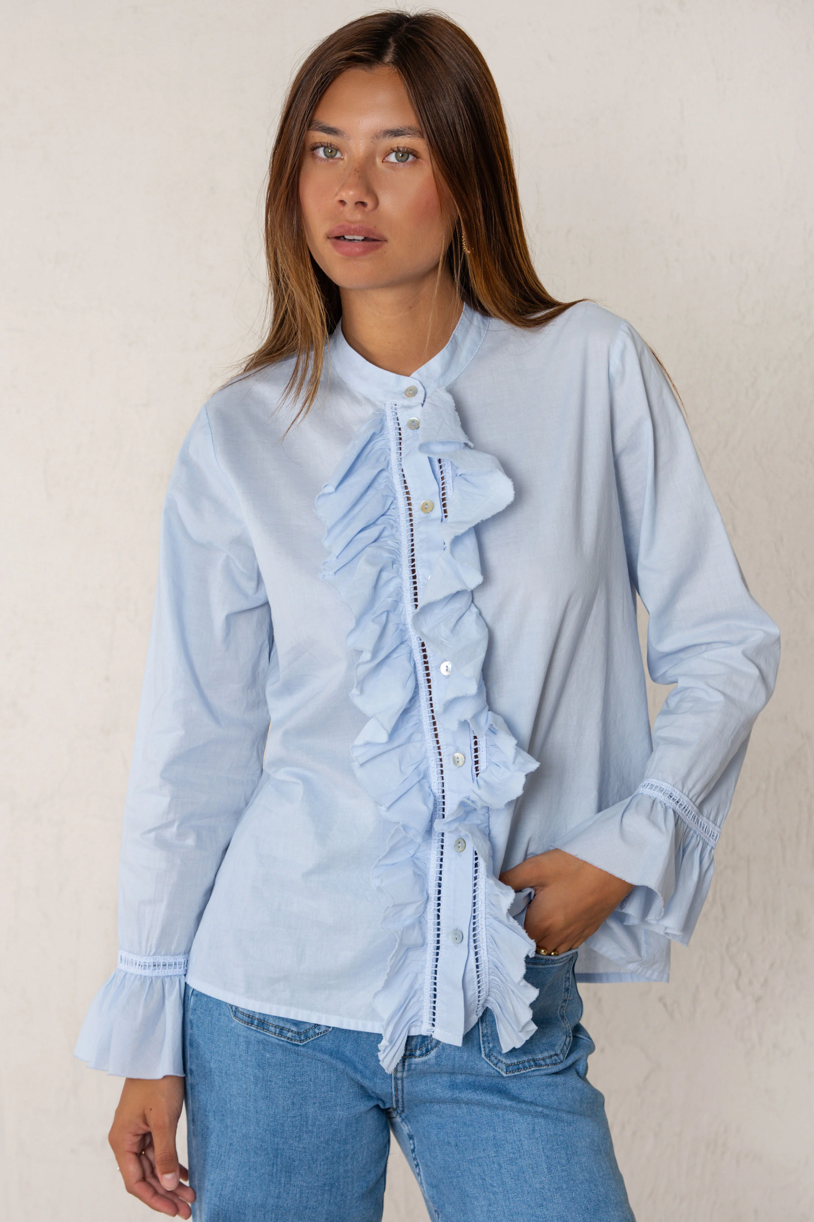 CAMISA AURORA // AZUL CIELO - Image 6