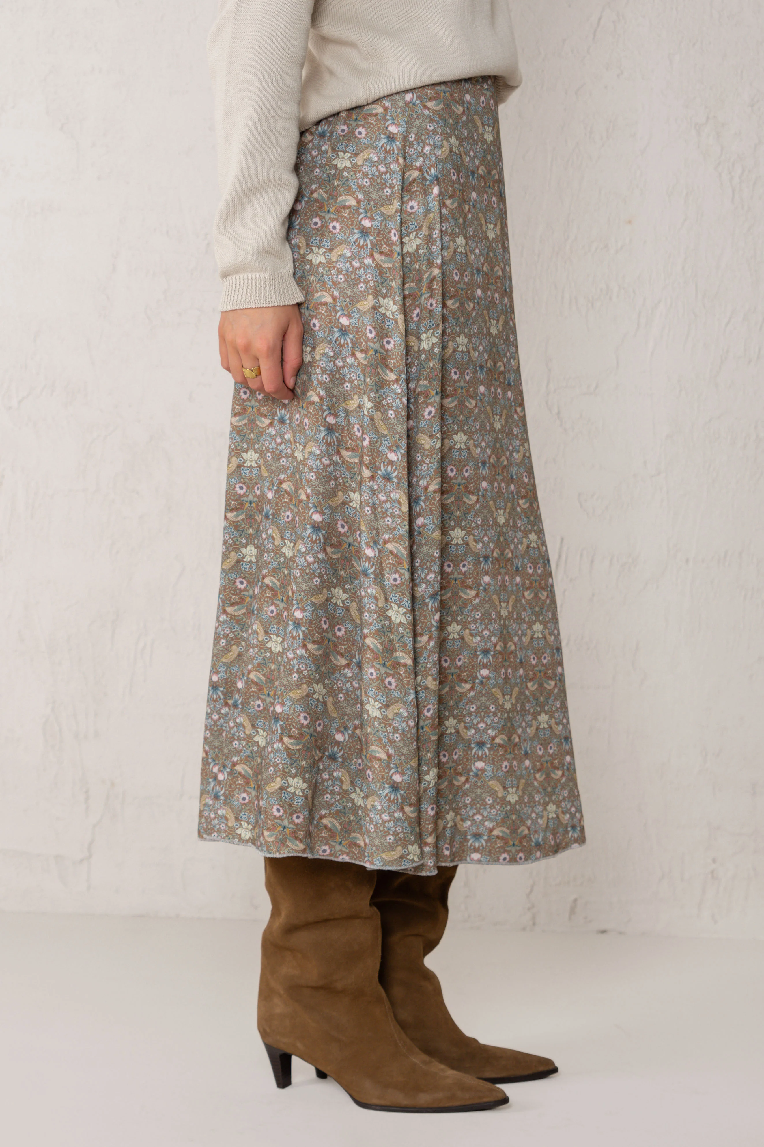 FALDA CARLA // ESTAMPADO MARRÓN - Image 4