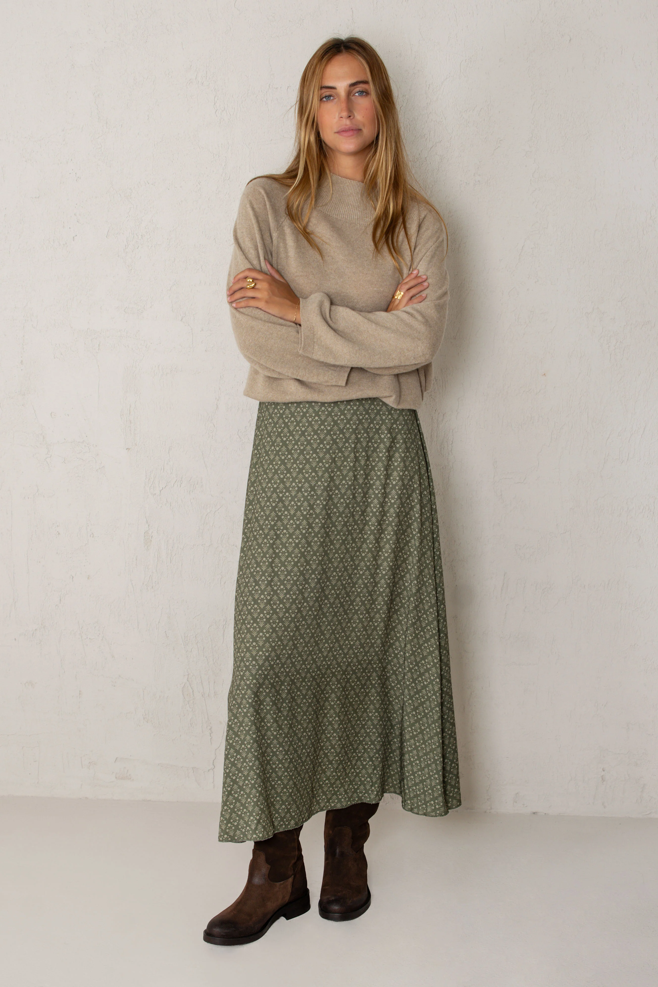 FALDA CARLA // FLORES VERDE - Image 5