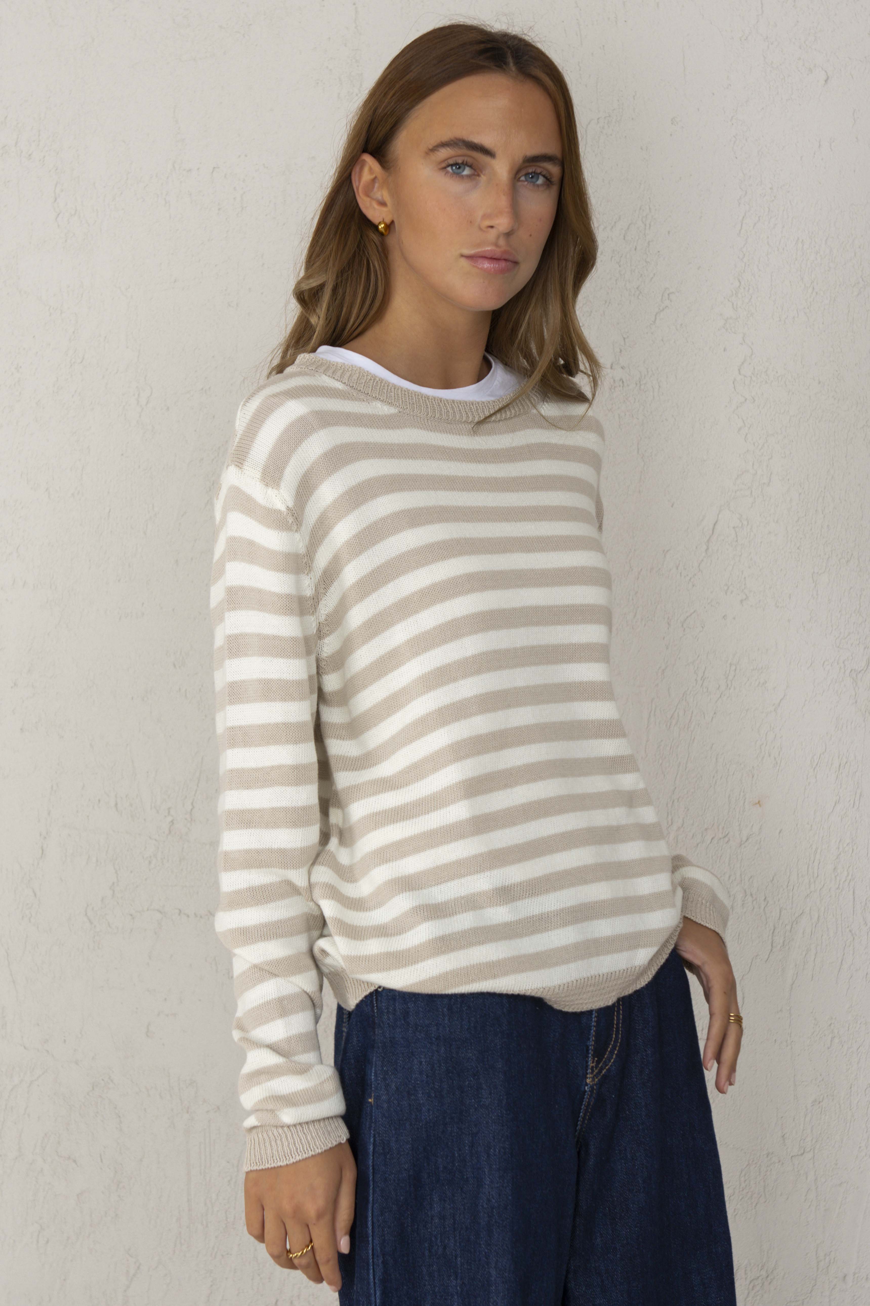 JERSEY ALBA // RAYAS BEIGE - Image 3