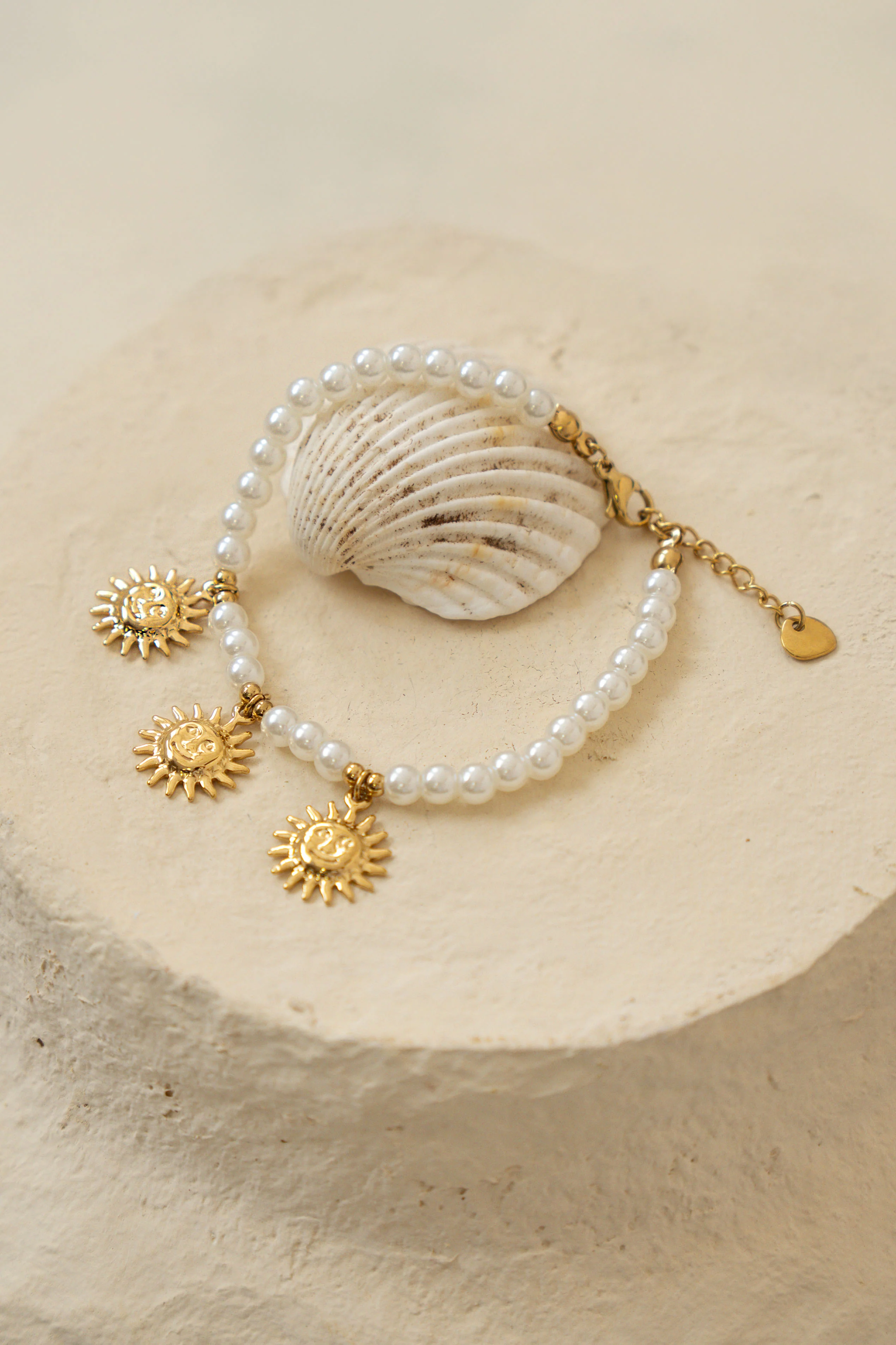 PULSERA PERLAS TRIPLE SOL