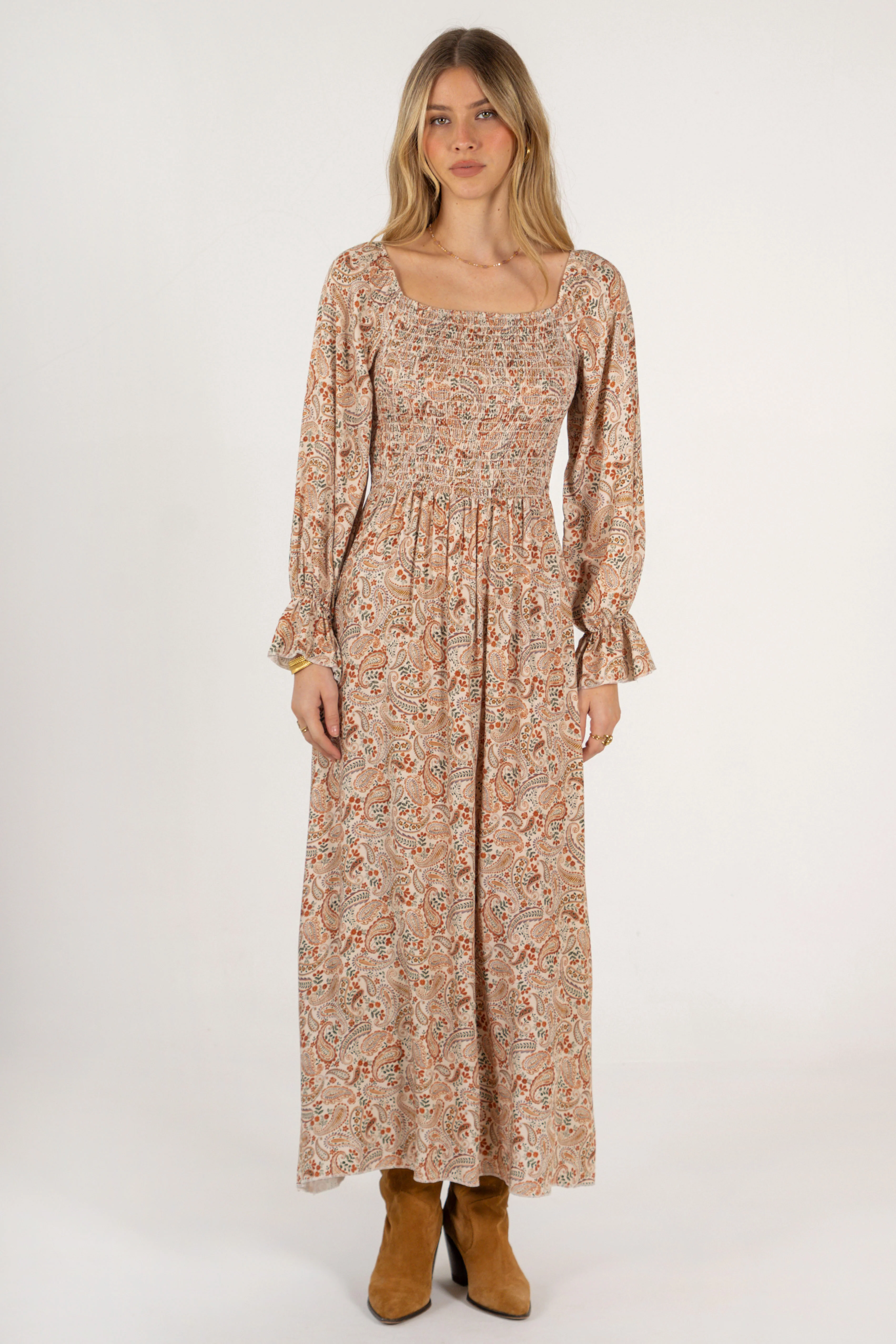 VESTIDO ALICIA // PAISLEY TEJA - Image 3