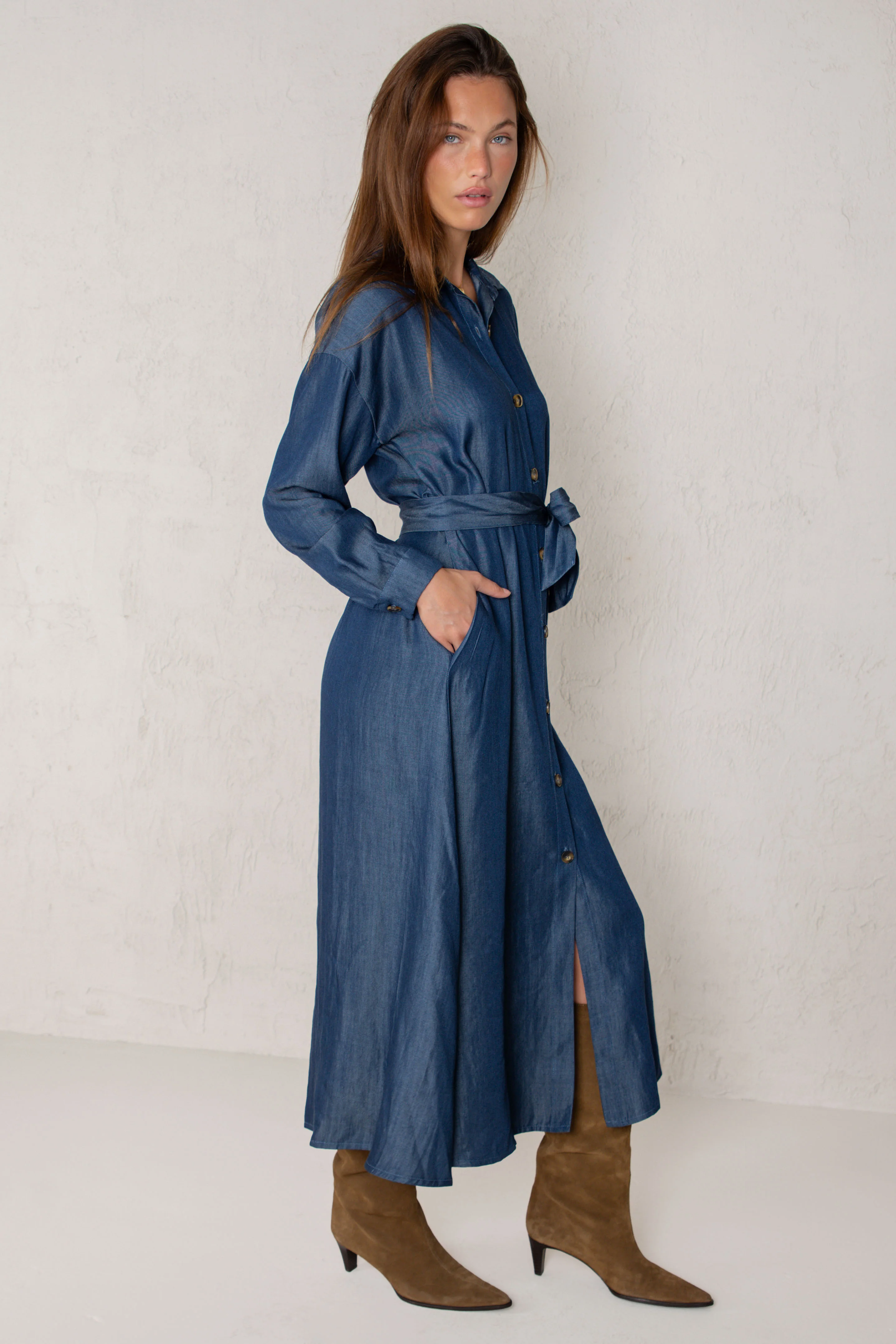 VESTIDO CAROLINA // DENIM OSCURO - Image 4
