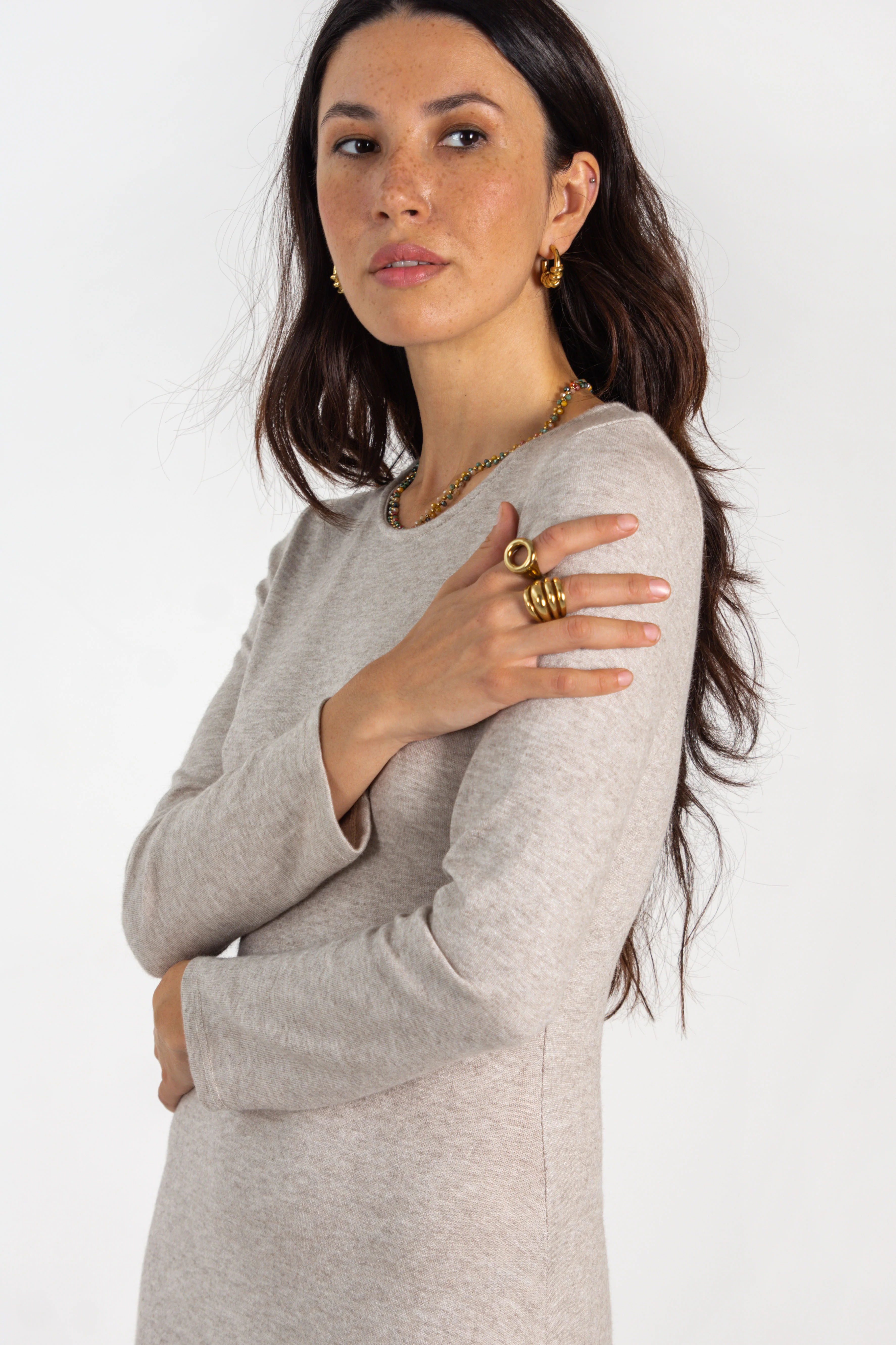 VESTIDO EMILIA // BEIGE - Image 3
